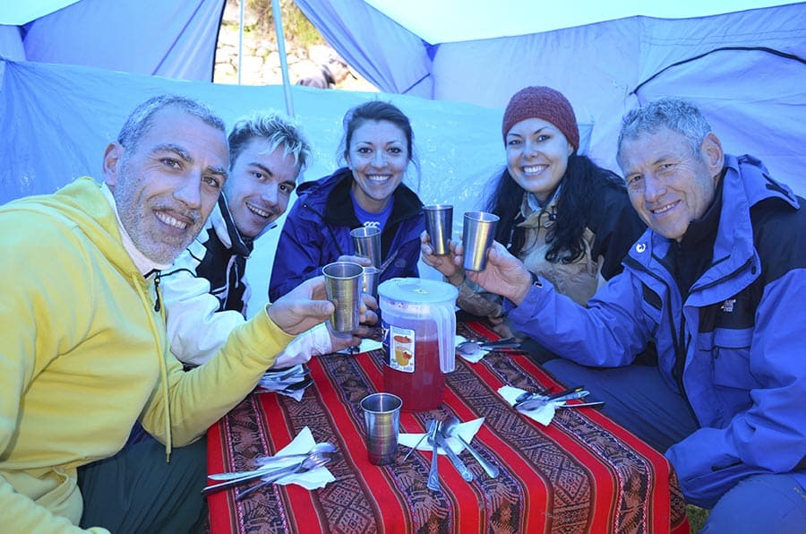 Our breakfast on Inca Trek